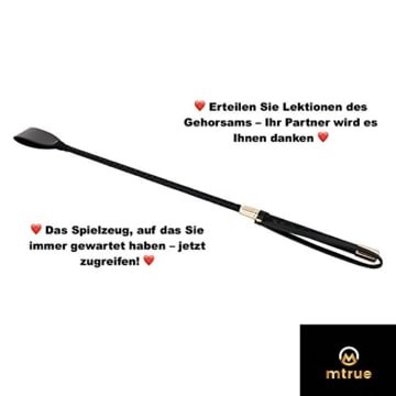 Premium Peitsche in Schwarz, 60 cm lang