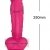 25 cm Deluxe Silikon Dildo (500 Gramm) in Pink