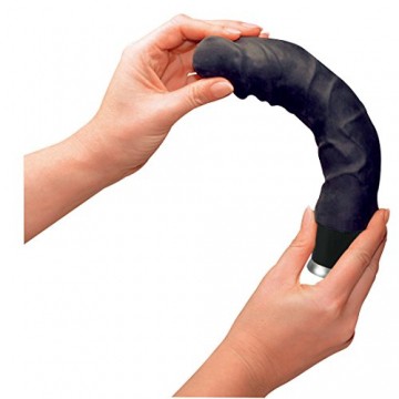 Nature Skin Vibrator in Penisform, schwarz