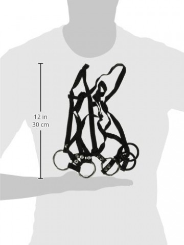 Strap-on Harness mit doppelten Ringen, schwarz